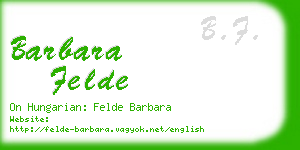 barbara felde business card